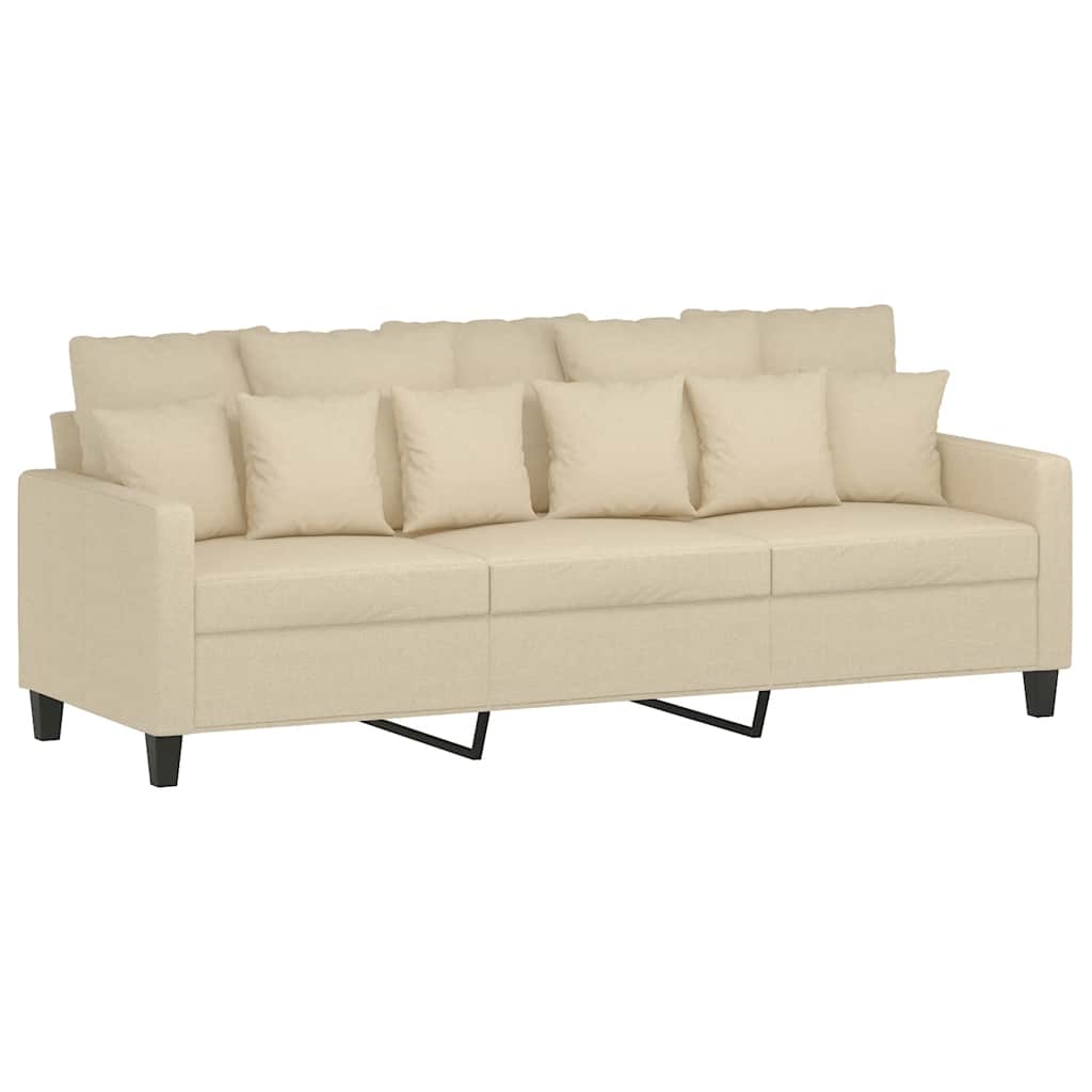 Thumbnail - vidaXL 3-Sitzer-Sofa Creme 180 cm Stoff