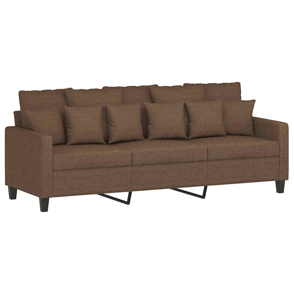 vidaXL 3místná pohovka hnědá 180 cm textil