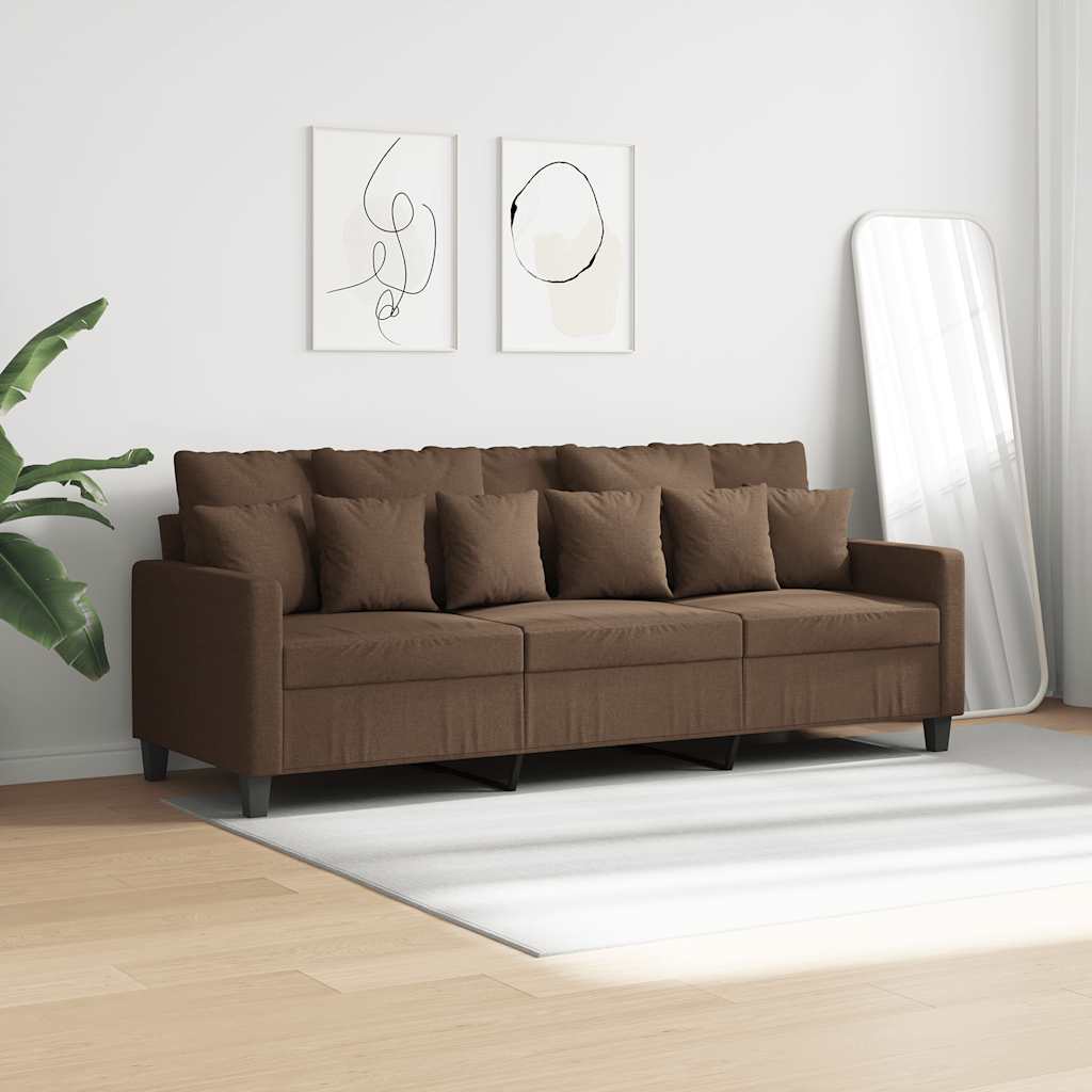 Thumbnail - vidaXL 3-Sitzer-Sofa Braun 180 cm Stoff