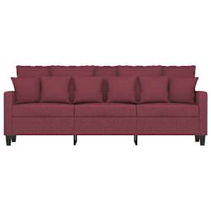 3místná pohovka vínová 180 cm textil - obrázek 4