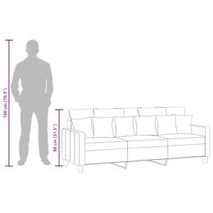 3místná pohovka vínová 180 cm textil - obrázek 10