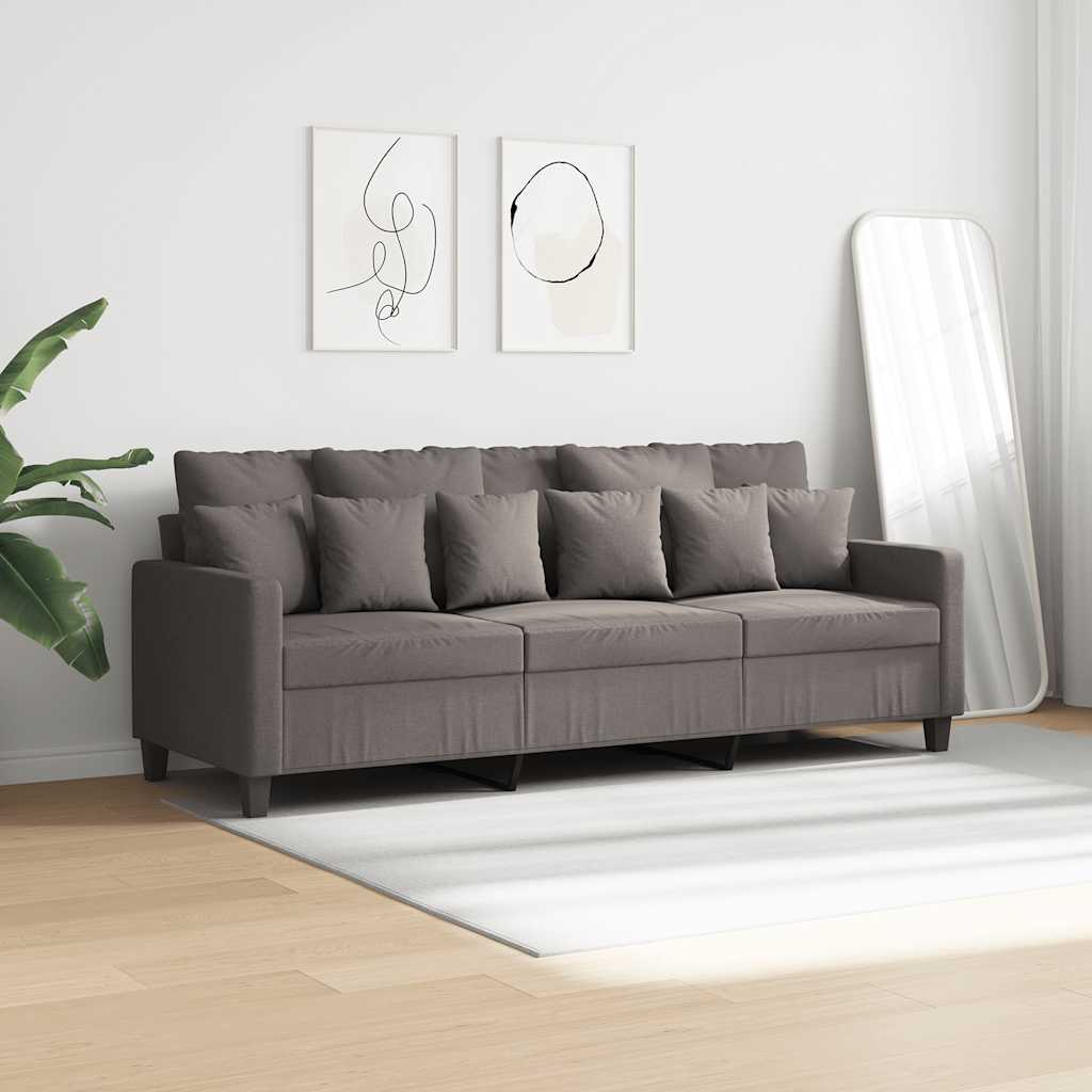 Thumbnail - vidaXL 3-Sitzer-Sofa Taupe 180 cm Stoff
