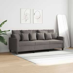 3místná pohovka taupe 180 cm textil - obrázek 3