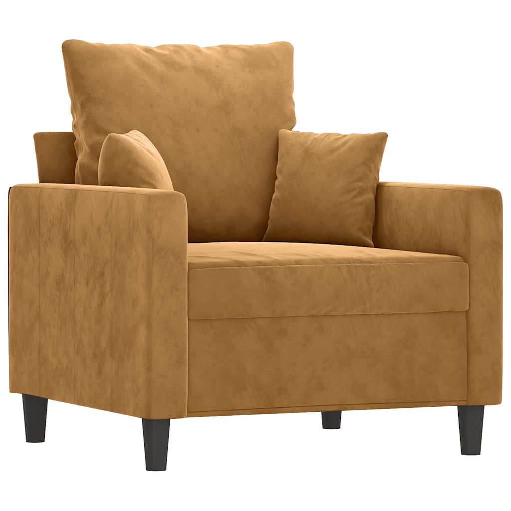 Thumbnail - vidaXL Sessel Braun 60 cm Samt