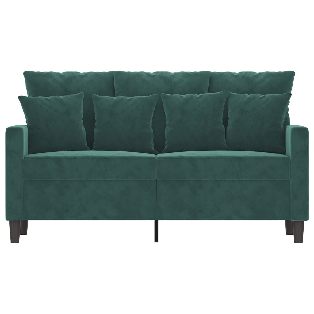 vidaXL Tweezitsbank 120 cm fluweel donkergroen afbeelding