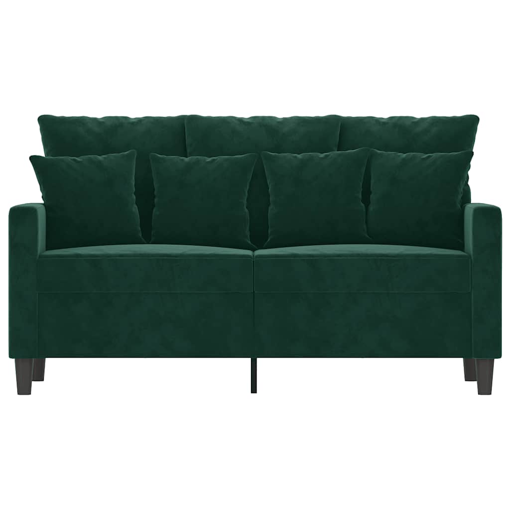 vidaXL Tweezitsbank 120 cm fluweel donkergroen groen, foto 2