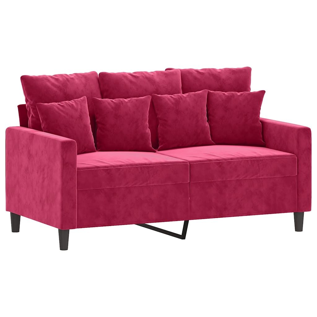 Thumbnail - vidaXL 2-Sitzer-Sofa Weinrot 120 cm Samt