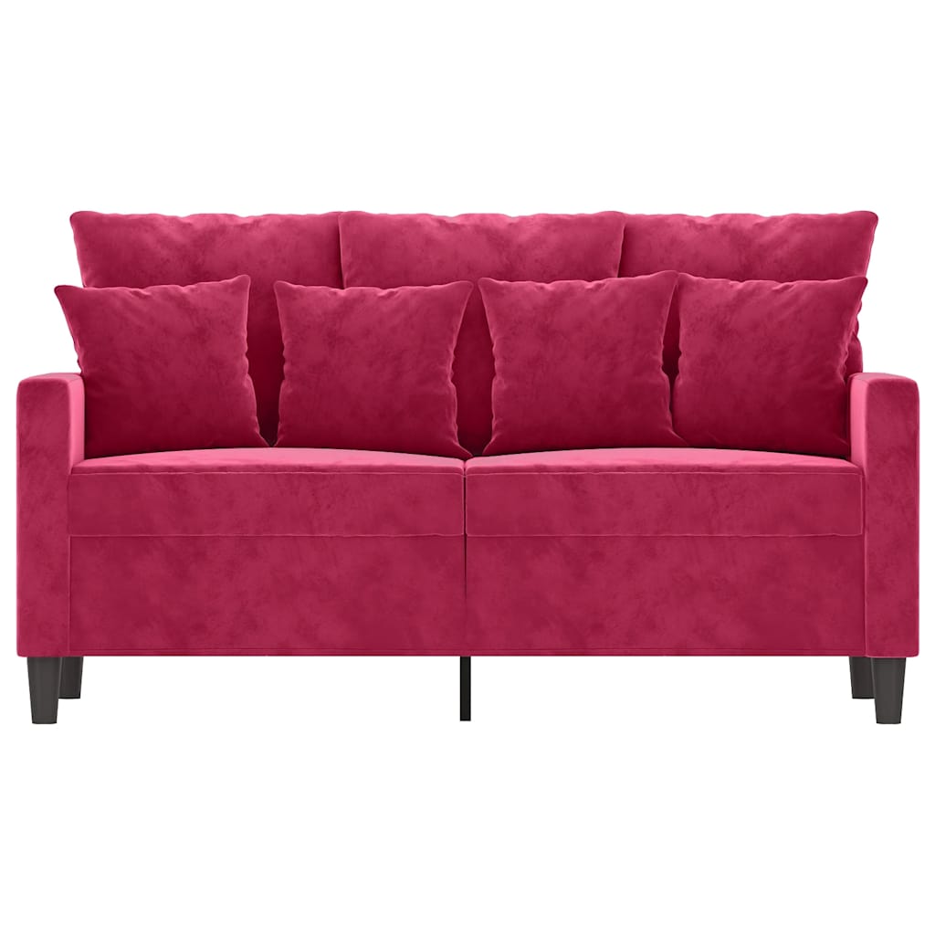 Thumbnail - vidaXL 2-Sitzer-Sofa Weinrot 120 cm Samt
