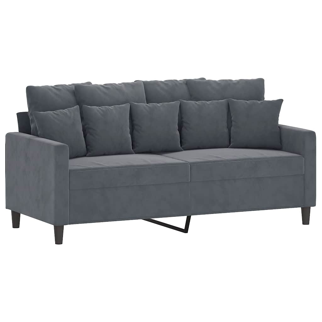 Thumbnail - vidaXL 2-Sitzer-Sofa Dunkelgrau 140 cm Samt
