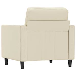 Křeslo krémové 60 cm umělá kůže - obrázek 6