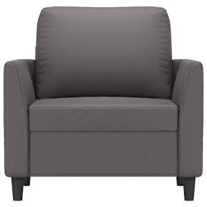 Křeslo šedé 60 cm umělá kůže - obrázek 4