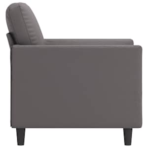 Křeslo šedé 60 cm umělá kůže - obrázek 5