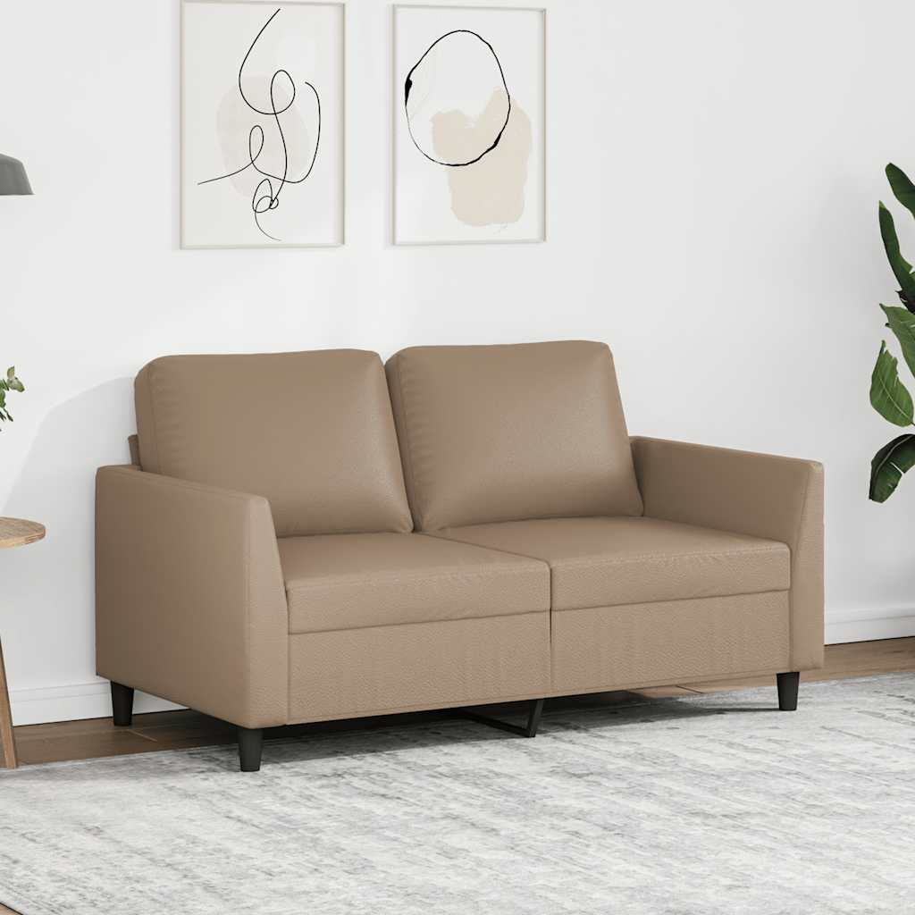 vidaXL 2-Sitzer-Sofa Cappuccino-Braun 120 cm Kunstleder