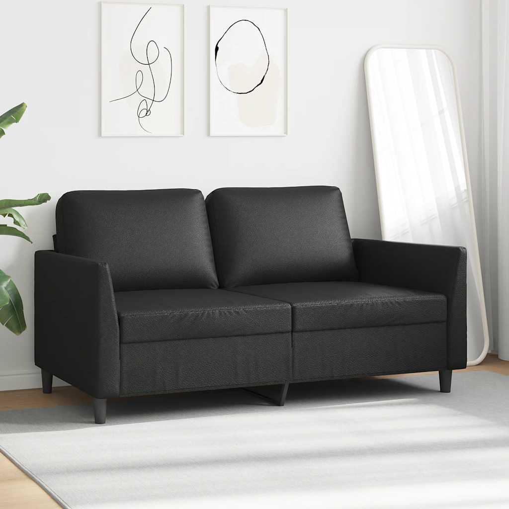 Thumbnail - vidaXL 2-Sitzer-Sofa Schwarz 140 cm Kunstleder