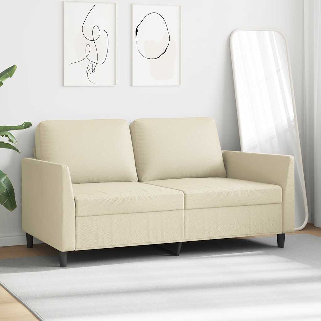 Thumbnail - vidaXL 2-Sitzer-Sofa Creme 140 cm Kunstleder