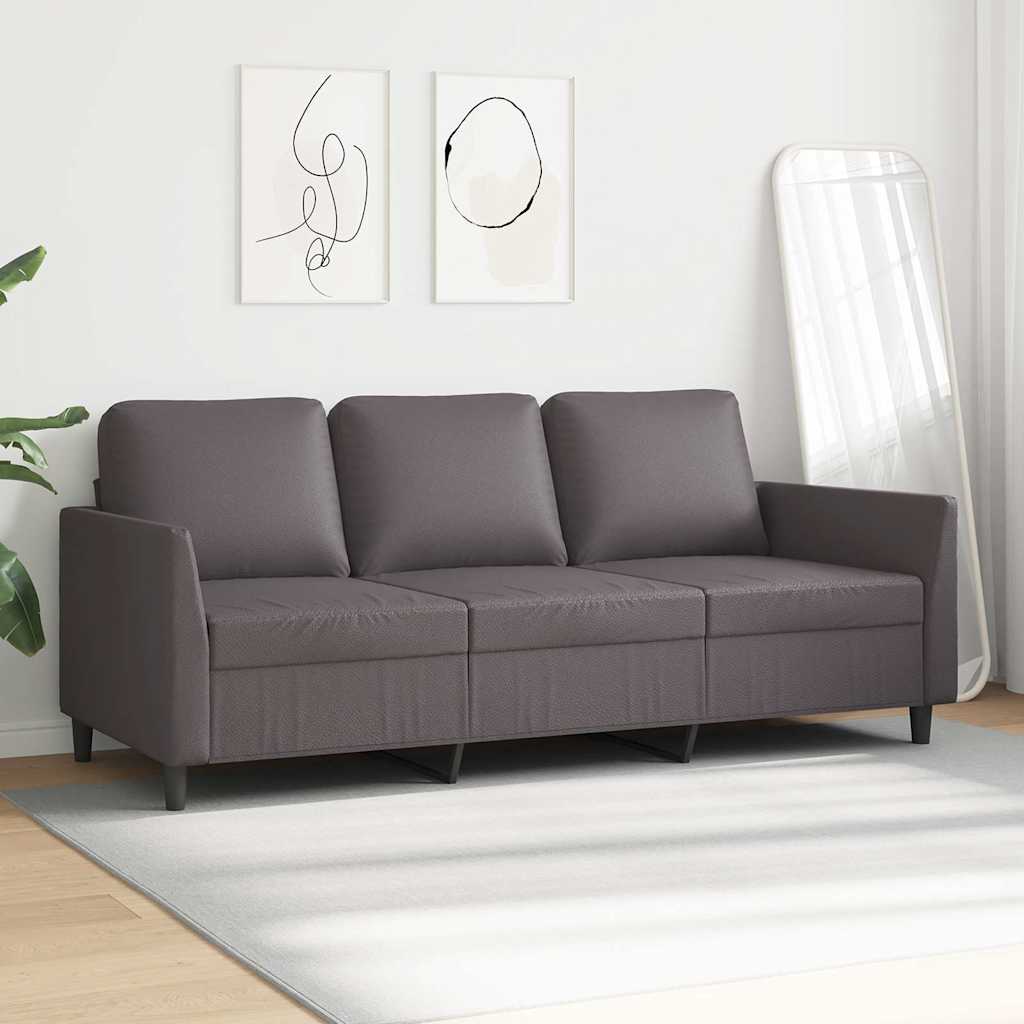 Thumbnail - vidaXL 3-Sitzer-Sofa Grau 180 cm Kunstleder