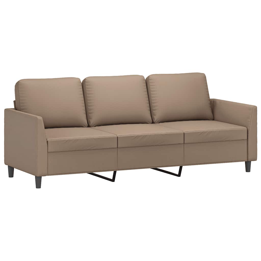 Thumbnail - vidaXL 3-Sitzer-Sofa Cappuccino-Braun 180 cm Kunstleder