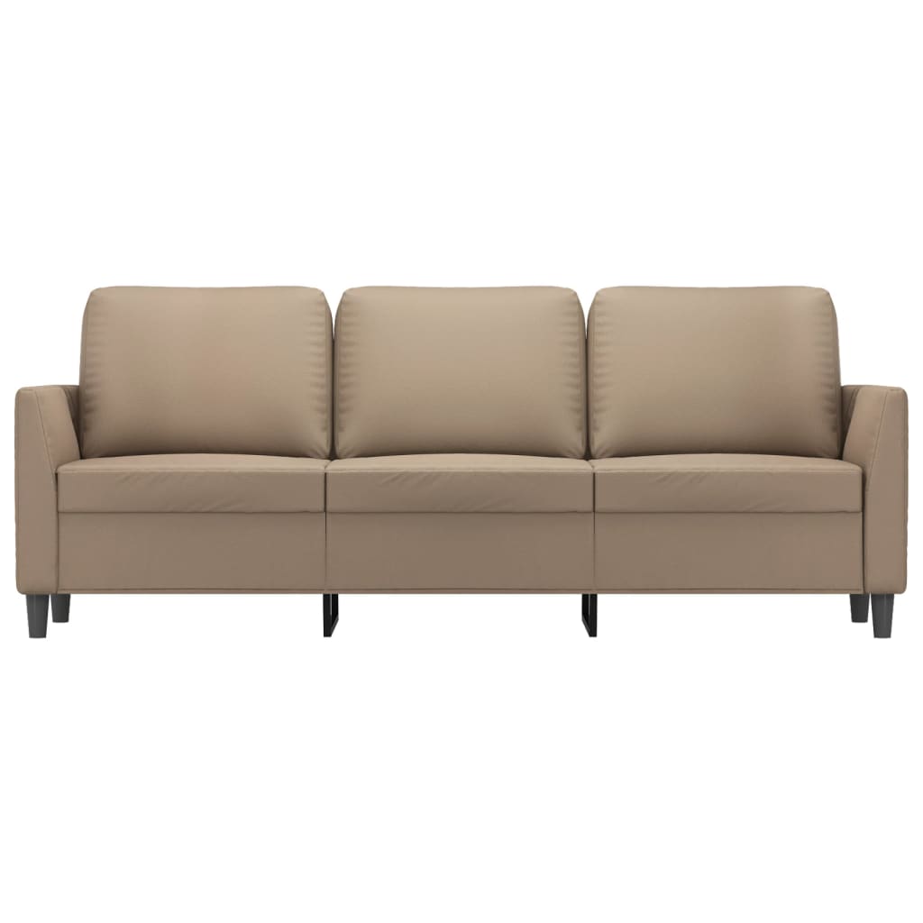 Thumbnail - vidaXL 3-Sitzer-Sofa Cappuccino-Braun 180 cm Kunstleder