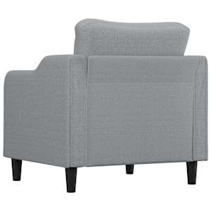 Křeslo světle šedé 60 cm textil - obrázek 5