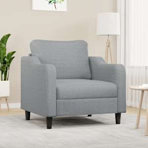 Křeslo světle šedé 60 cm textil - obrázek 1