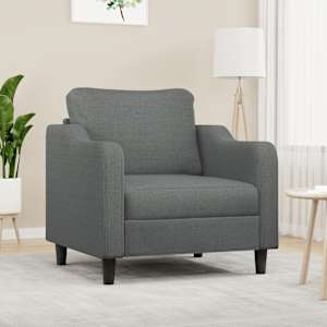 Křeslo tmavě šedé 60 cm textil - obrázek 1