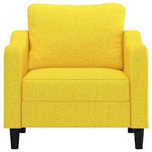Křeslo světle žluté 60 cm textil - obrázek 3