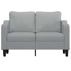 2místná pohovka světle šedá 120 cm textil - obrázek 3