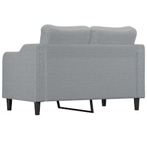 2místná pohovka světle šedá 120 cm textil - obrázek 5