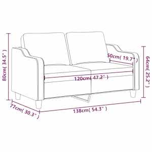 2místná pohovka krémová 120 cm textil - obrázek 8