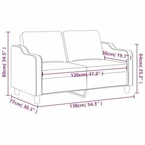 2místná pohovka hnědá 120 cm textil - obrázek 8
