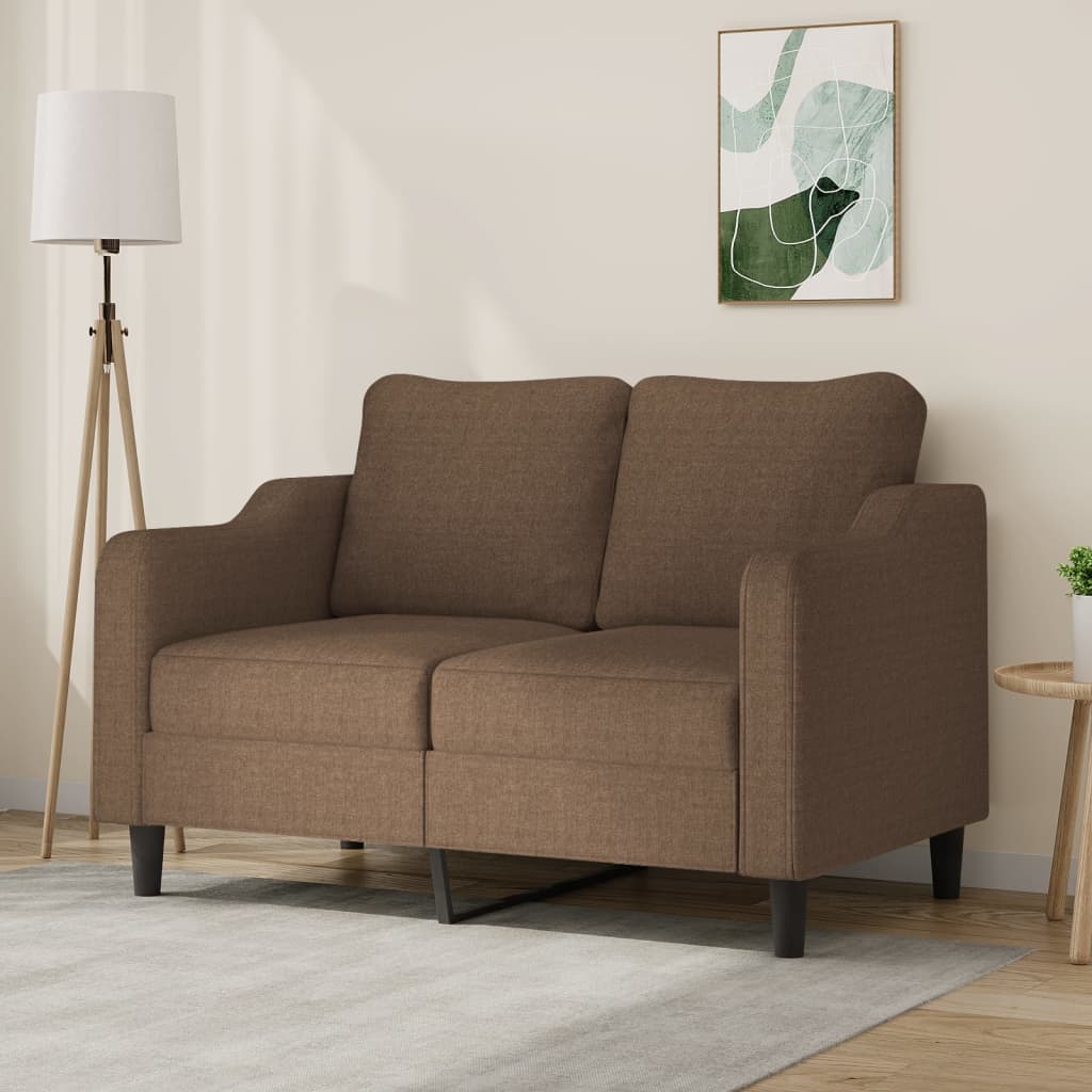 #2 - vidaXL 2-personers sofa 120 cm stof brun