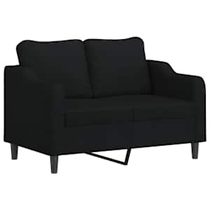2místná pohovka černá 120 cm textil - obrázek 2