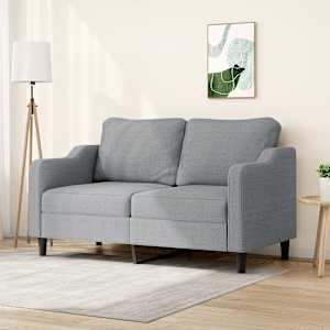 2místná pohovka světle šedá 140 cm textil - obrázek 1