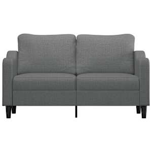 2místná pohovka tmavě šedá 140 cm textil - obrázek 3