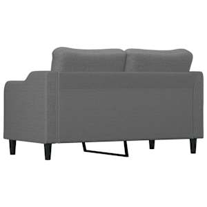2místná pohovka tmavě šedá 140 cm textil - obrázek 5