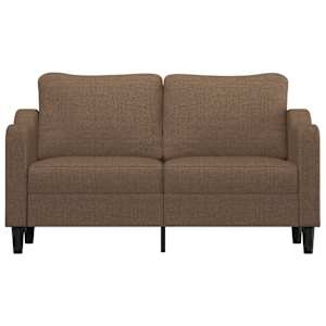 2místná pohovka hnědá 140 cm textil - obrázek 3