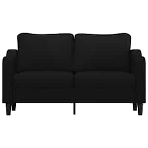 2místná pohovka černá 140 cm textil - obrázek 3