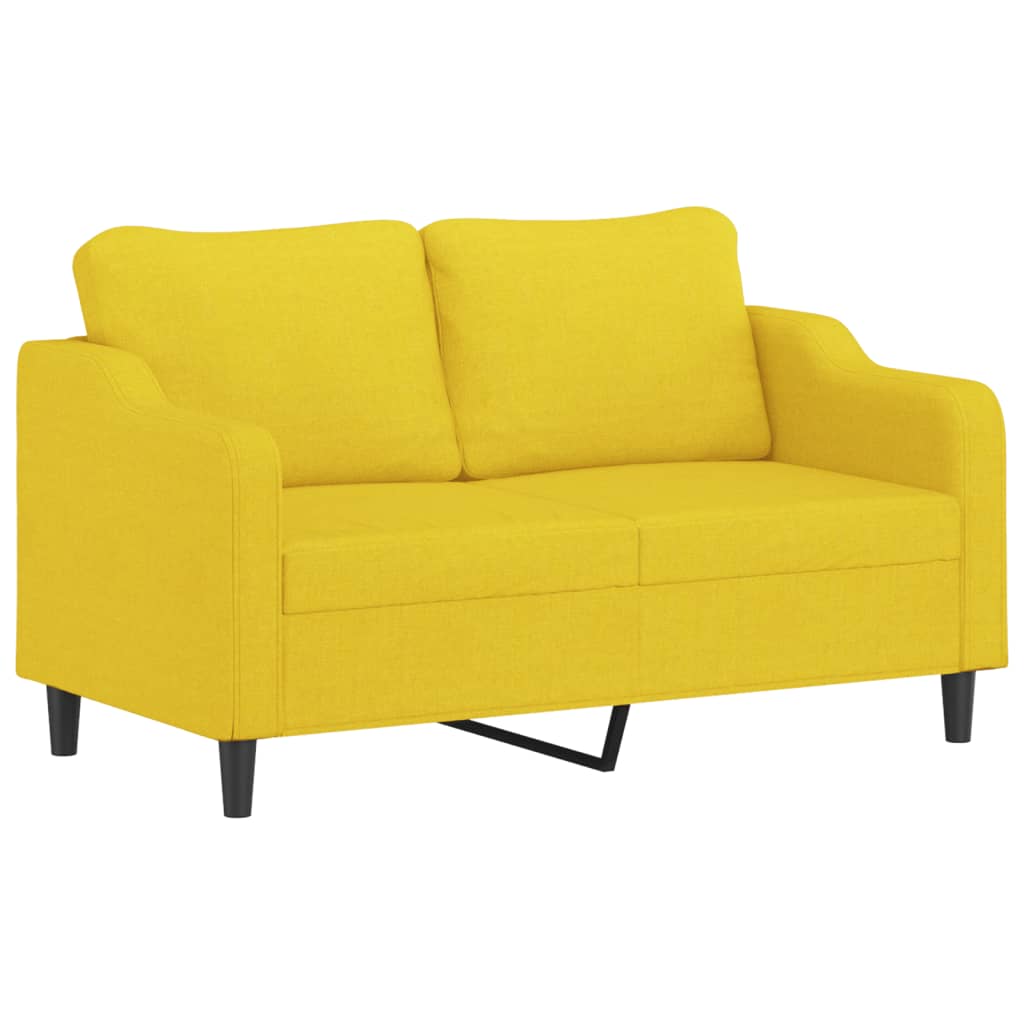 2-Sitzer-Sofa Hellgelb 140 cm Stoff