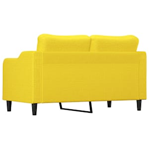 2místná pohovka světle žlutá 140 cm textil - obrázek 5
