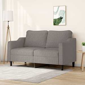 2místná pohovka taupe 140 cm textil - obrázek 1