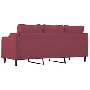 3místná pohovka vínová 180 cm textil - obrázek 5