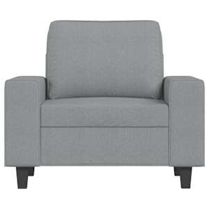 Křeslo světle šedé 60 cm textil - obrázek 3