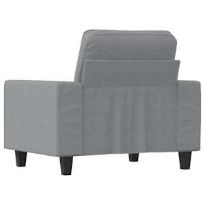 Křeslo světle šedé 60 cm textil - obrázek 5