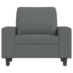 Křeslo tmavě šedé 60 cm textil - obrázek 3