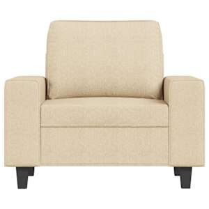 Křeslo krémové 60 cm textil - obrázek 3