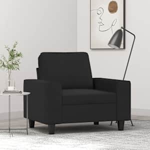Křeslo černé 60 cm textil - obrázek 1