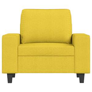 Křeslo světle žluté 60 cm textil - obrázek 3