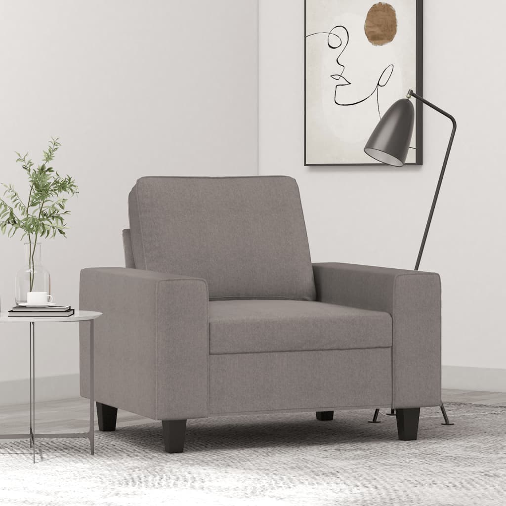 vidaXL Sessel Taupe 60 cm Stoff