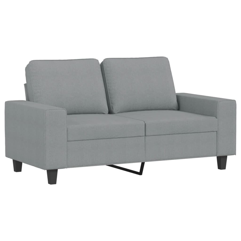 vidaXL Tweezitsbank - 120 - cm - stof - lichtgrijs, foto 4