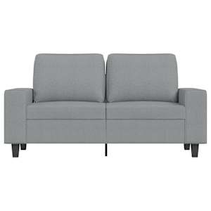 2místná pohovka světle šedá 120 cm textil - obrázek 3